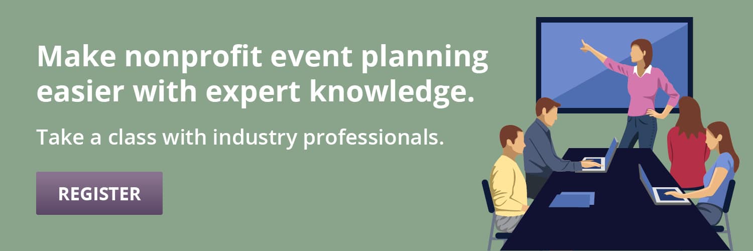 Click to attend a nonprofit event planning class with Elevate Nonprofit.